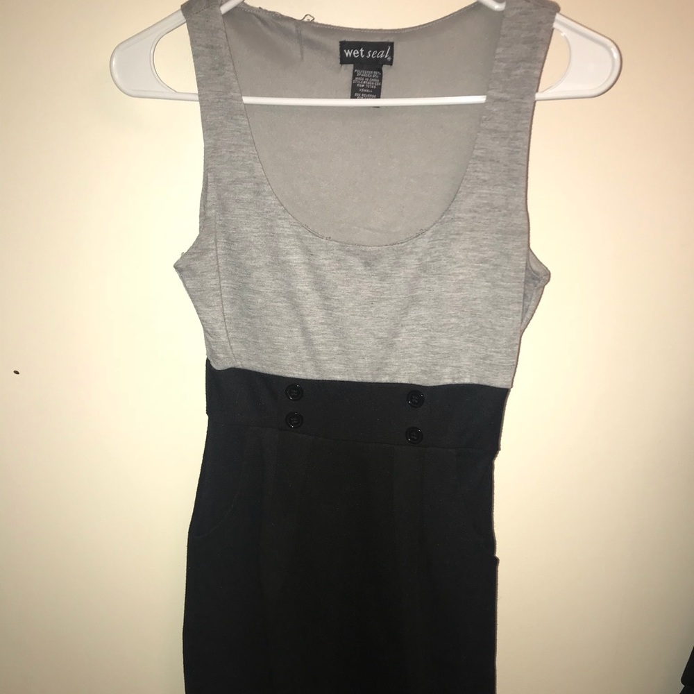 Grey and Black Bodycon Dress